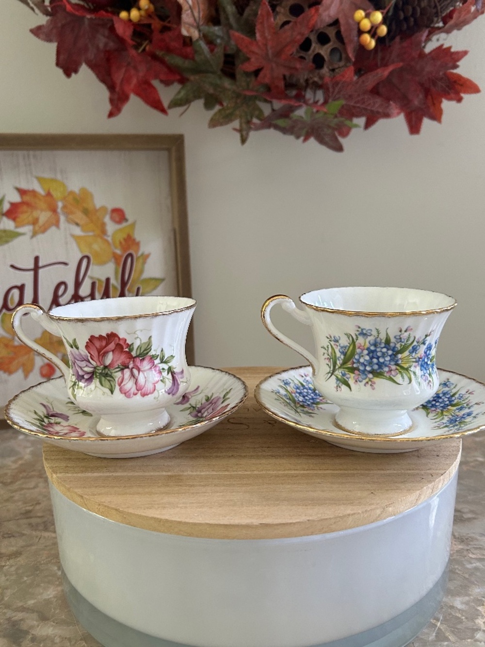 Pair of Vintage Paragon Cups & Saucers